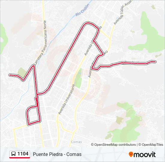 1104 Bus Line Map