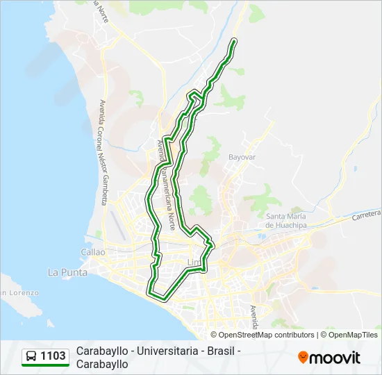 1103 Bus Line Map