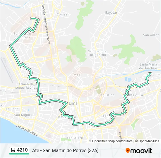 4210 Bus Line Map