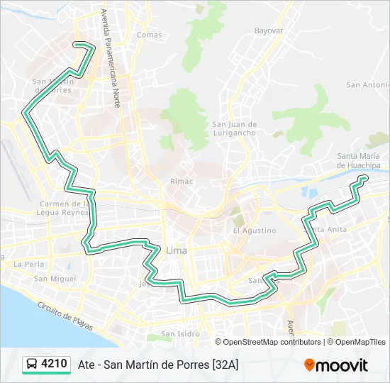 4210 Bus Line Map