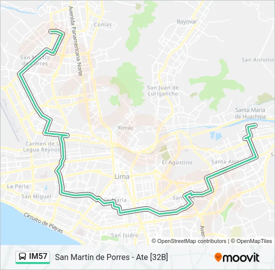 IM57 Bus Line Map
