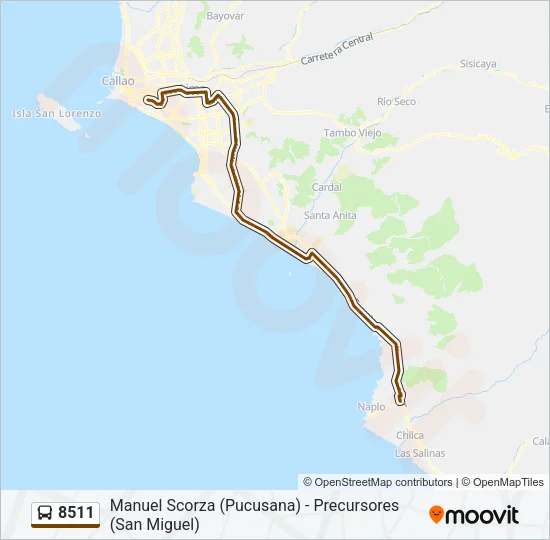 8511 Bus Line Map