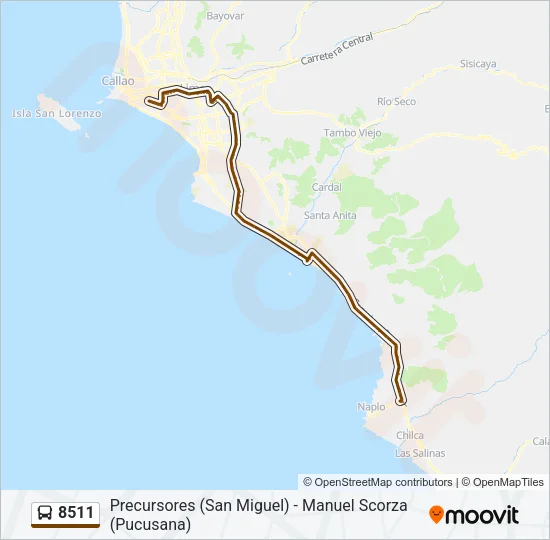 8511 Bus Line Map