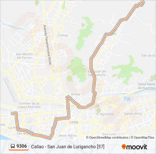 9306 Bus Line Map