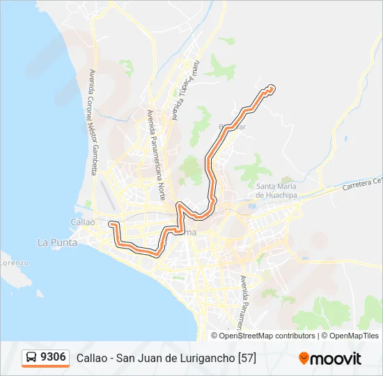 9306 Bus Line Map