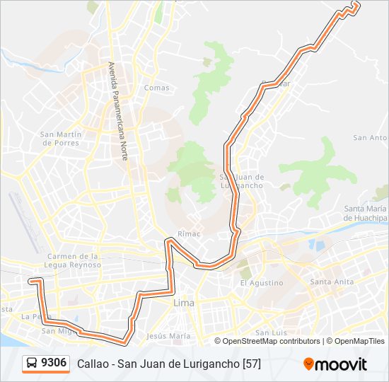 9306 Route: Schedules, Stops & Maps - Jicamarca (San Juan De Lurigancho) -  Minka (Callao) (Updated)