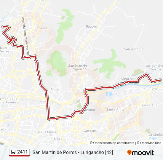 2411 Bus Line Map