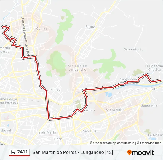 2411 Bus Line Map