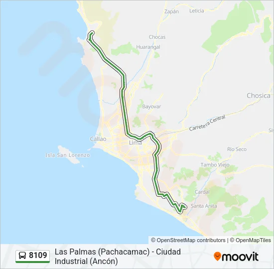 8109 Bus Line Map
