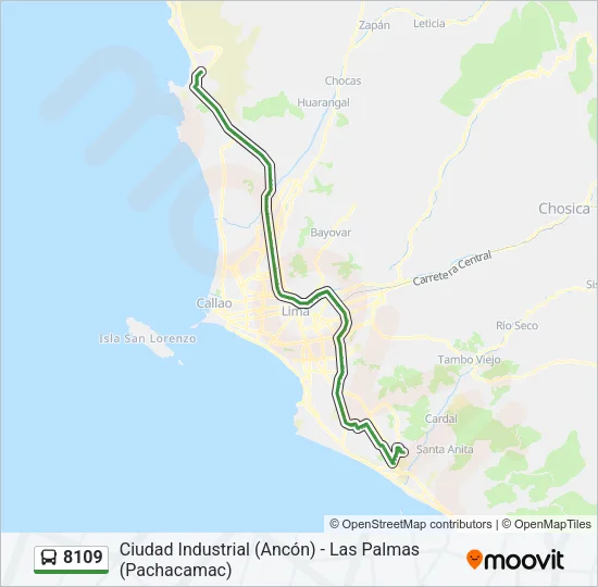 8109 Bus Line Map