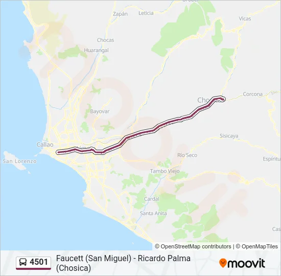 4501 Bus Line Map