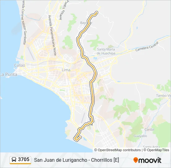 3705 Bus Line Map