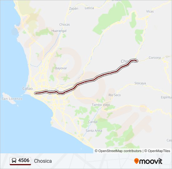 Mapa de 4506 de autobús