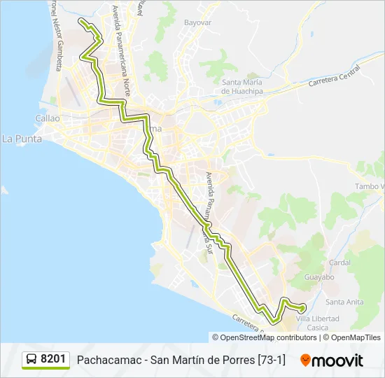 8201 Bus Line Map
