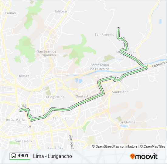 4901 bus Line Map