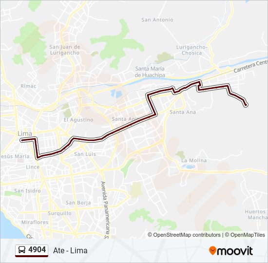 4904 bus Line Map