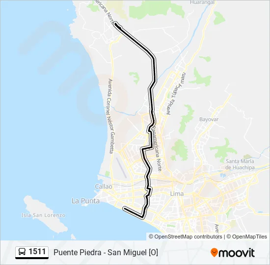 1511 Bus Line Map