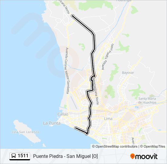 Mapa de 1511 de autobús