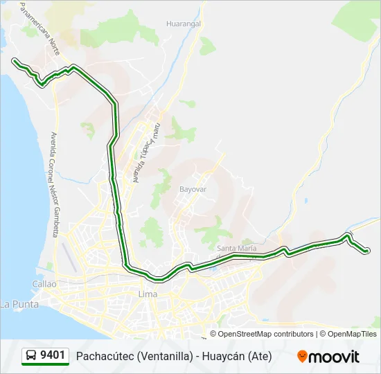 9401 Bus Line Map