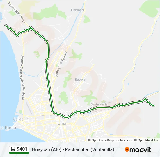 9401 Bus Line Map