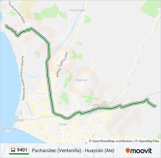 9401 bus Line Map