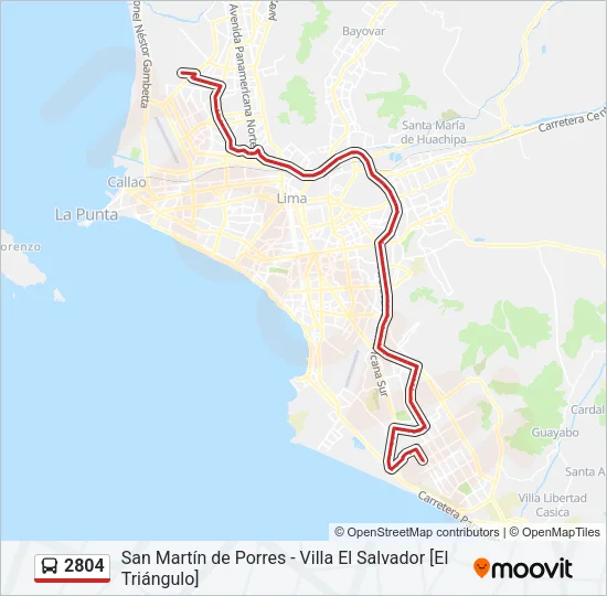 2804 Bus Line Map