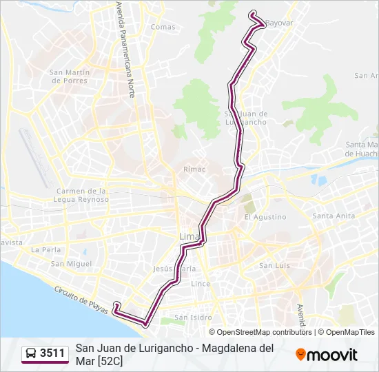 3511 Bus Line Map
