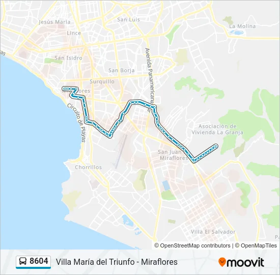 8604 Bus Line Map