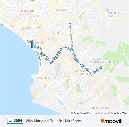 8604 bus Line Map