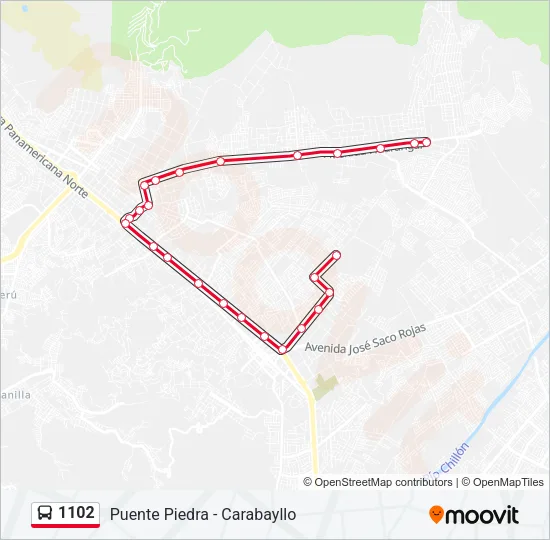 1102 Bus Line Map