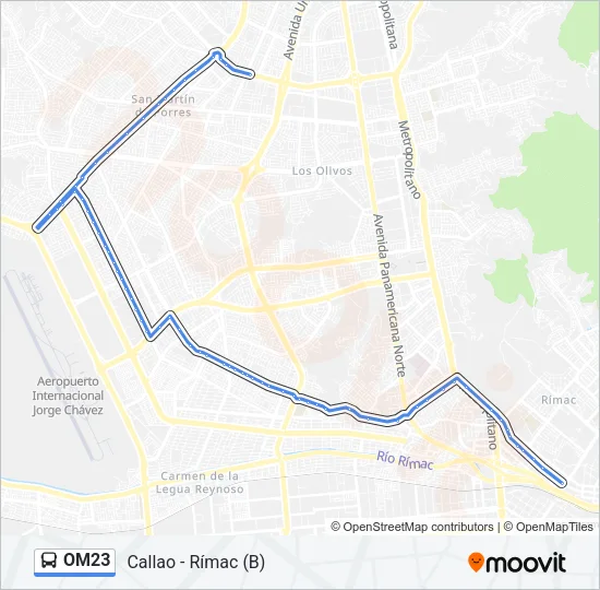 OM23 Bus Line Map