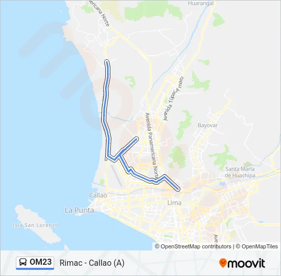 OM23 Bus Line Map
