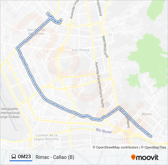 OM23 Bus Line Map