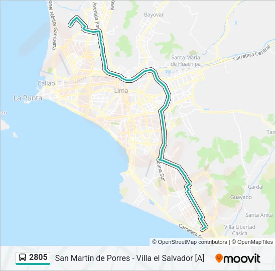 2805 Bus Line Map