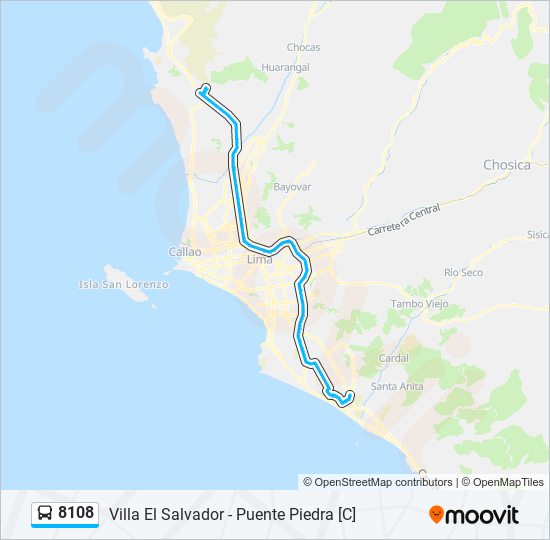 8108 bus Line Map