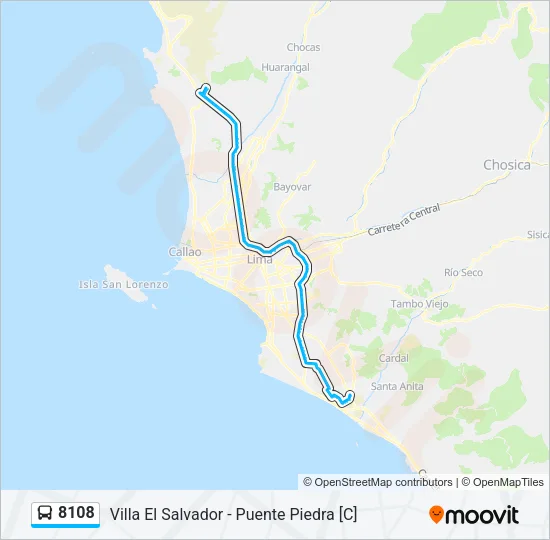 8108 Bus Line Map