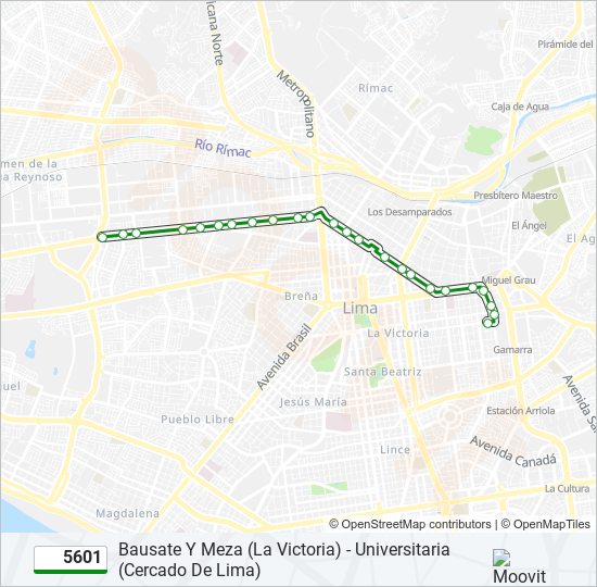 5601 bus Line Map