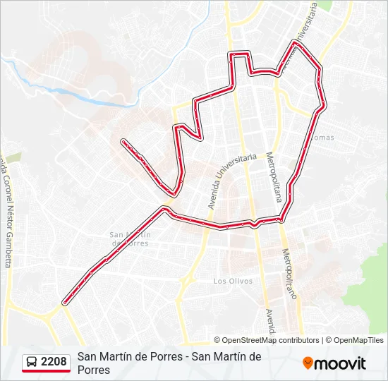 2208 Bus Line Map