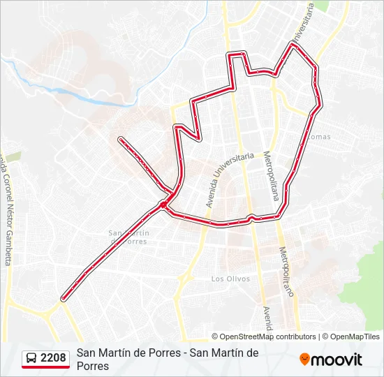 2208 Bus Line Map