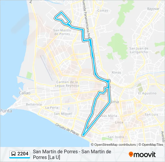 2204 Bus Line Map
