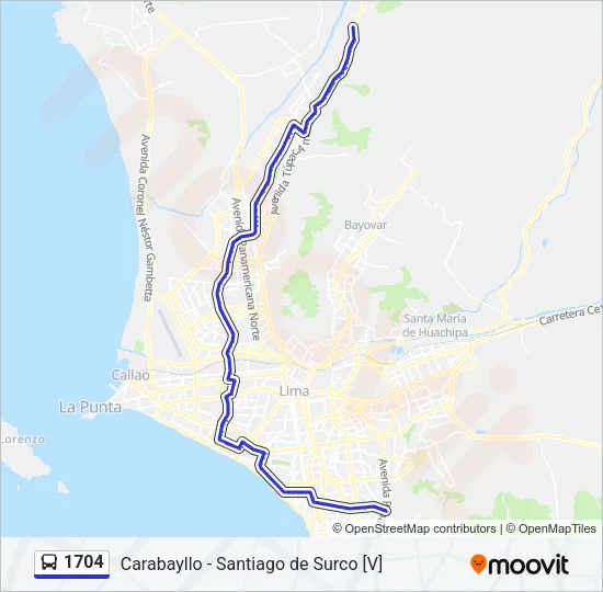 1704 Bus Line Map