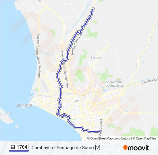 1704 Bus Line Map