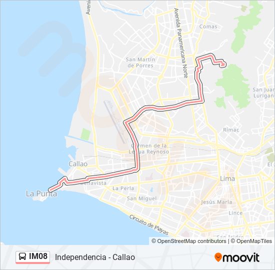 IM08 bus Line Map