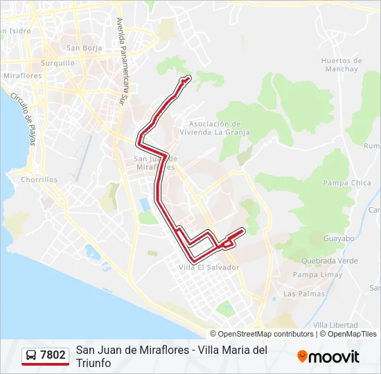 7802 Bus Line Map