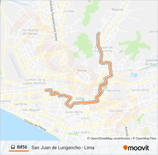 IM56 Bus Line Map