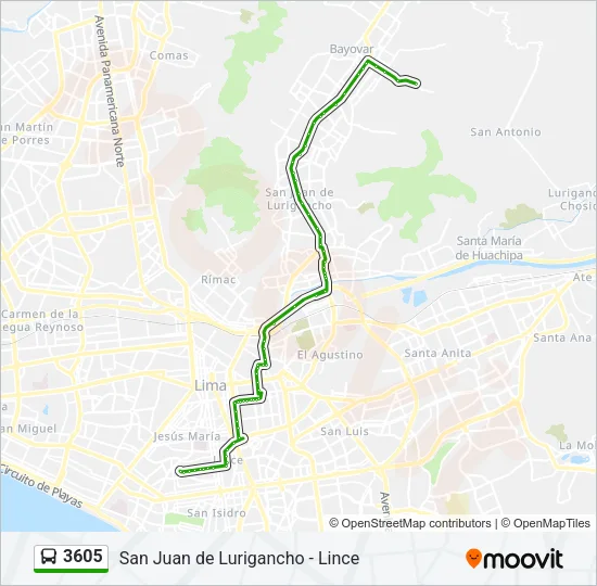 3605 Bus Line Map