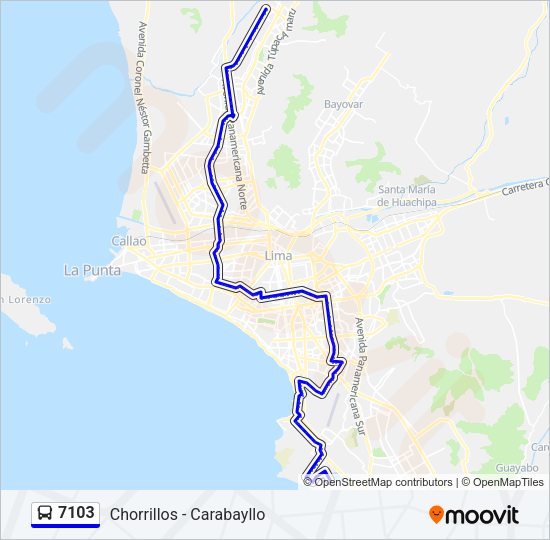 7103 Bus Line Map