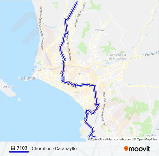 7103 Bus Line Map