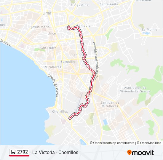 2702 bus Line Map