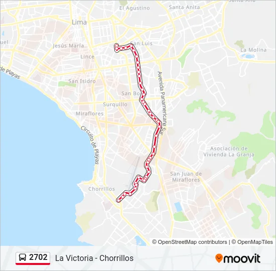 2702 Bus Line Map